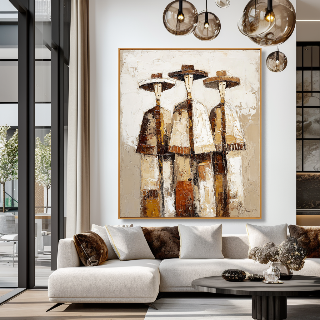 Nomad Trio – Abstract Figures Painting#AB0323011