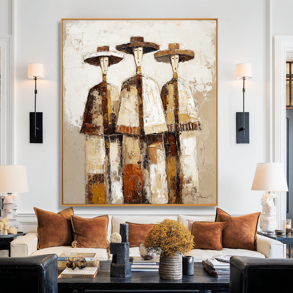 Nomad Trio – Abstract Figures Painting#AB0323011