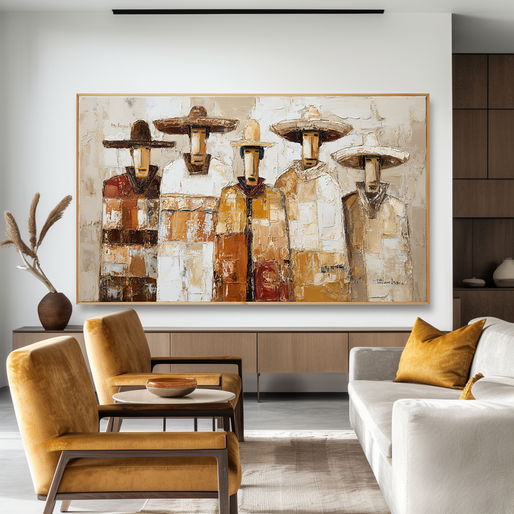 Nomad Collective – Abstract Figures Painting#AB0323013