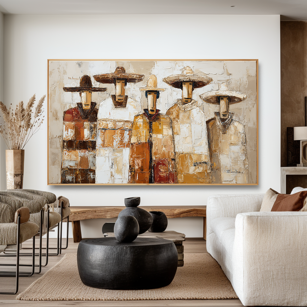 Nomad Collective – Abstract Figures Painting#AB0323013