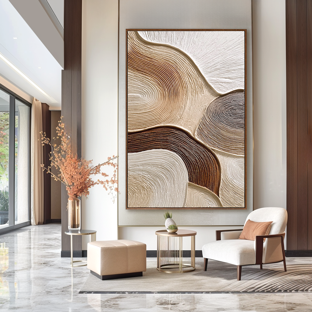 Earthy Flow - Neutral Textured Abstract Wall Art#wp260439