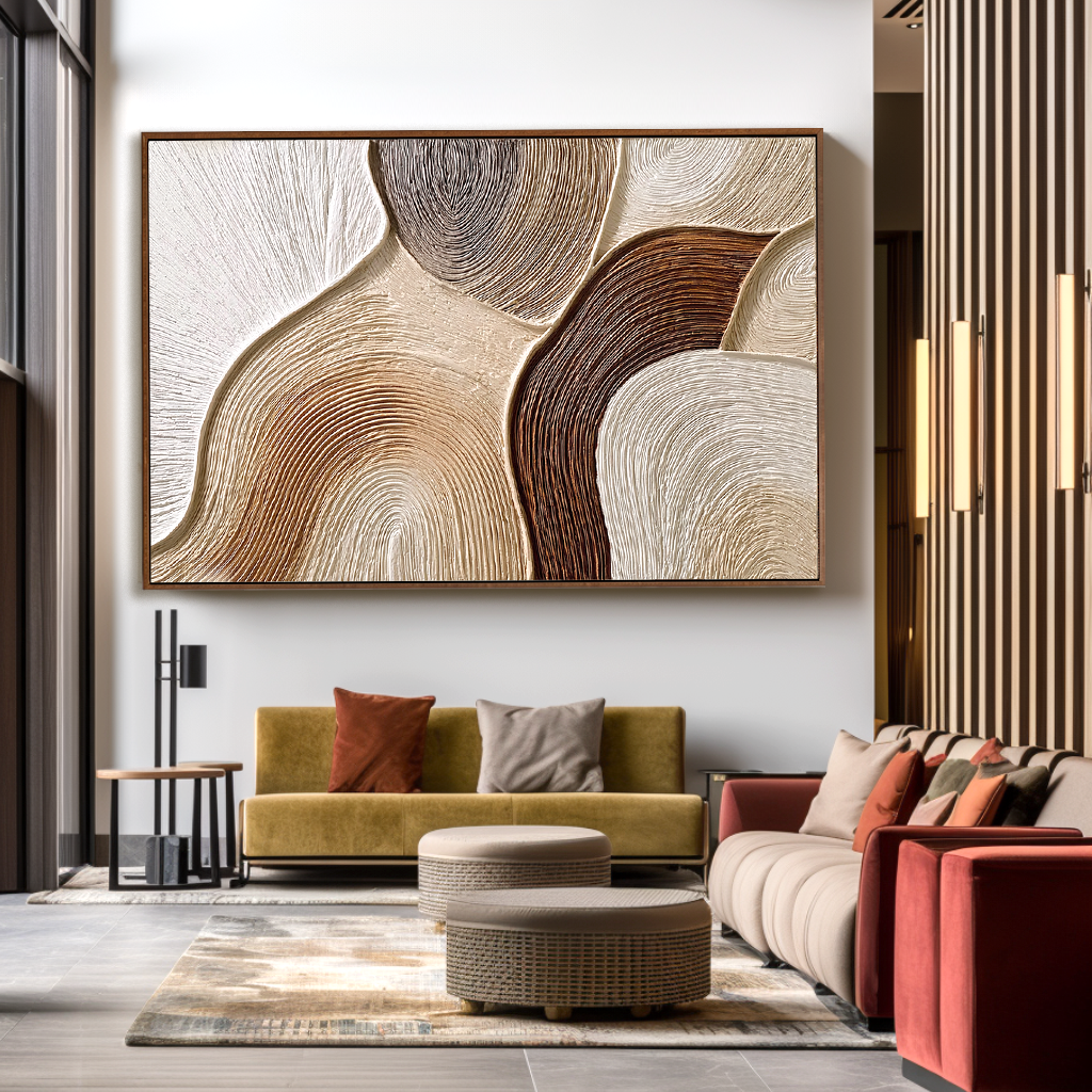 Earthy Flow - Neutral Textured Abstract Wall Art#wp260439
