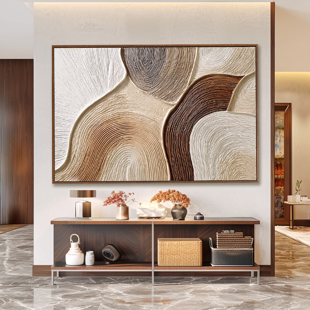 Earthy Flow - Neutral Textured Abstract Wall Art#wp260439
