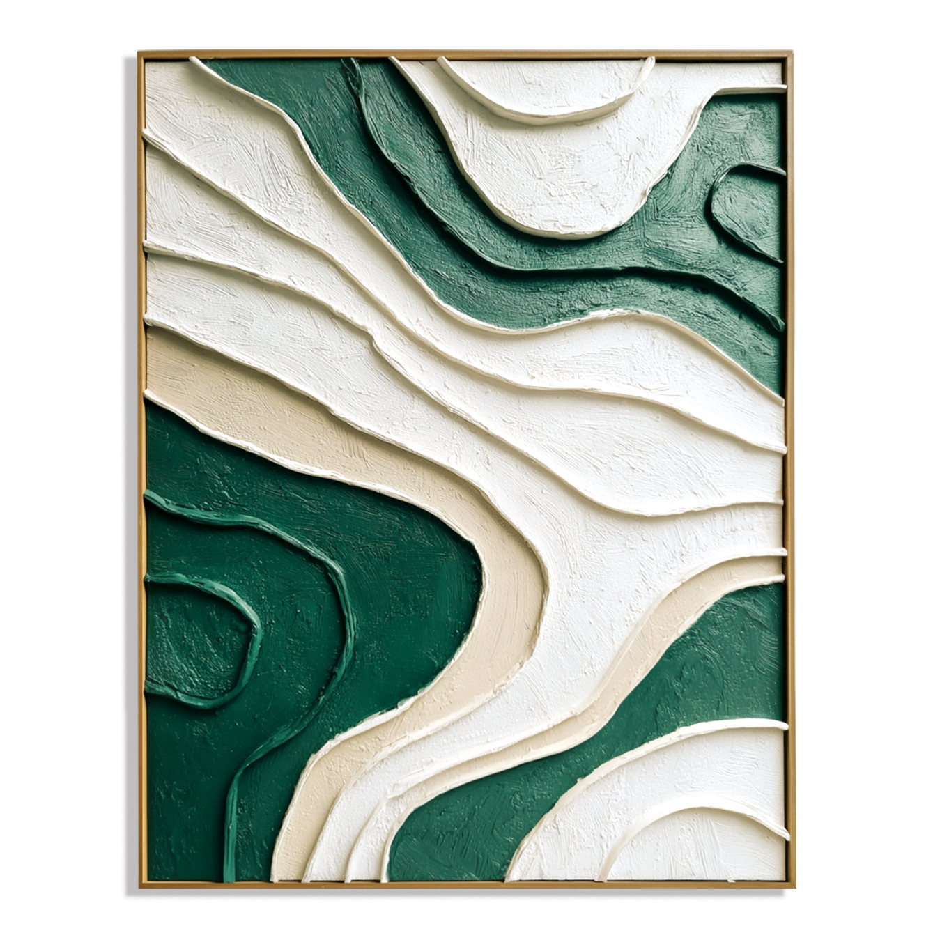 Verdant Layers – Textured Minimalist Abstract Wall Art#wp260463