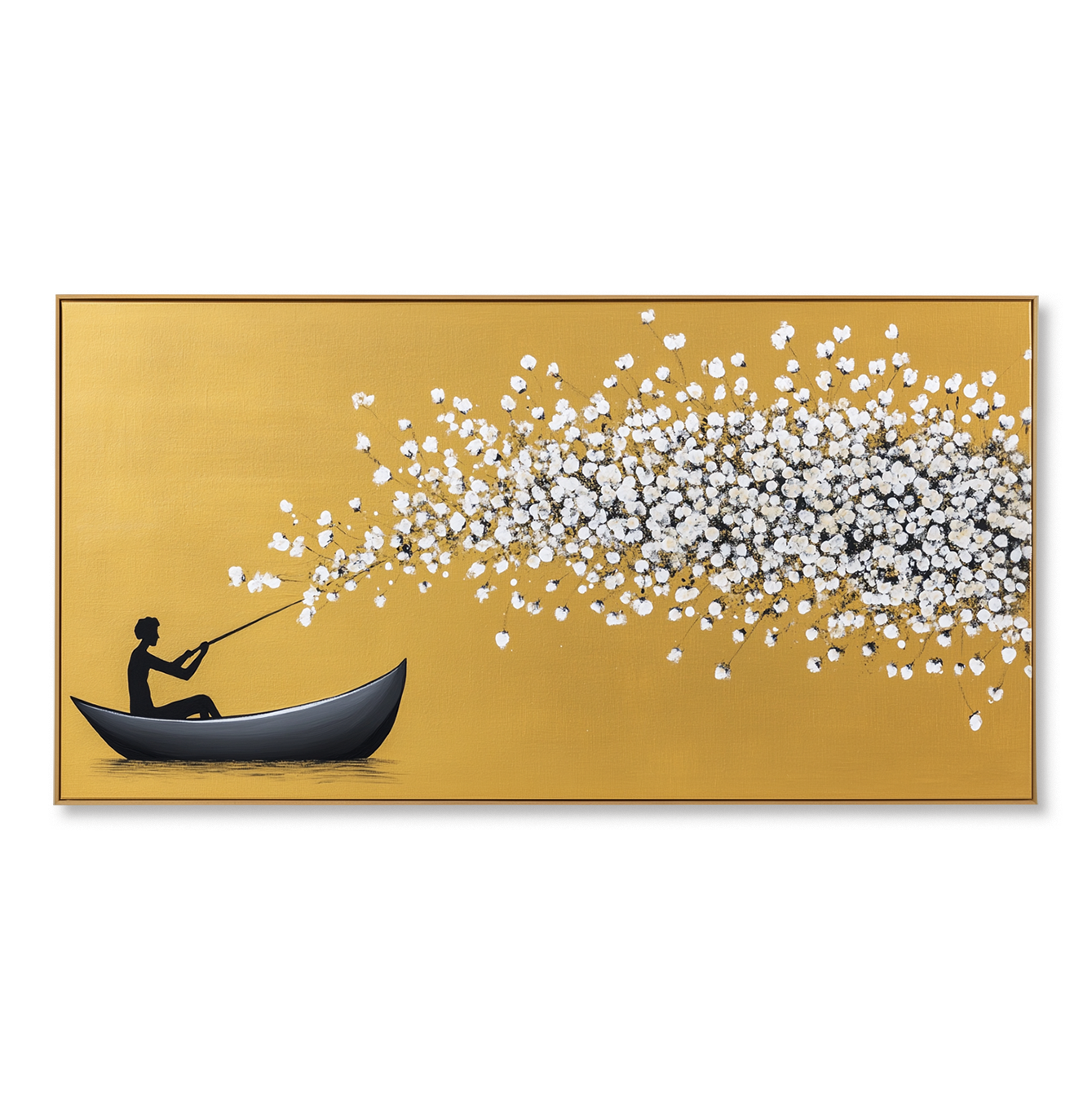 Golden Breeze – Abstract Boat Painting#AB0323019