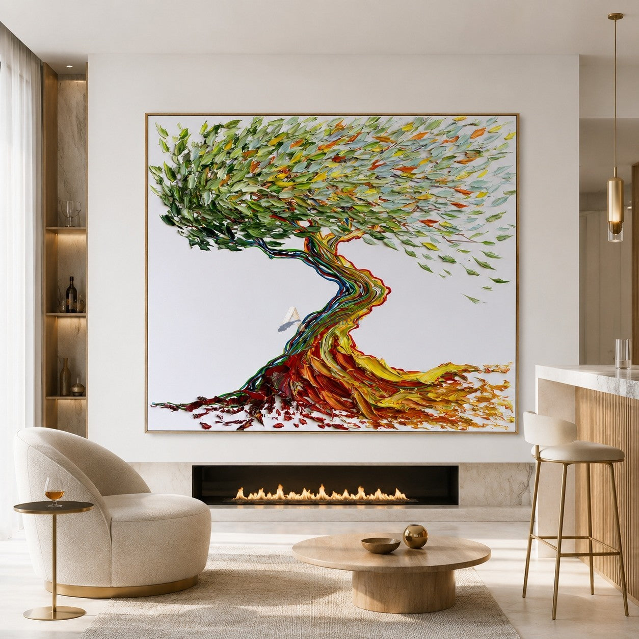 Colorful Tree of Life Textured Wall Art#wp261530