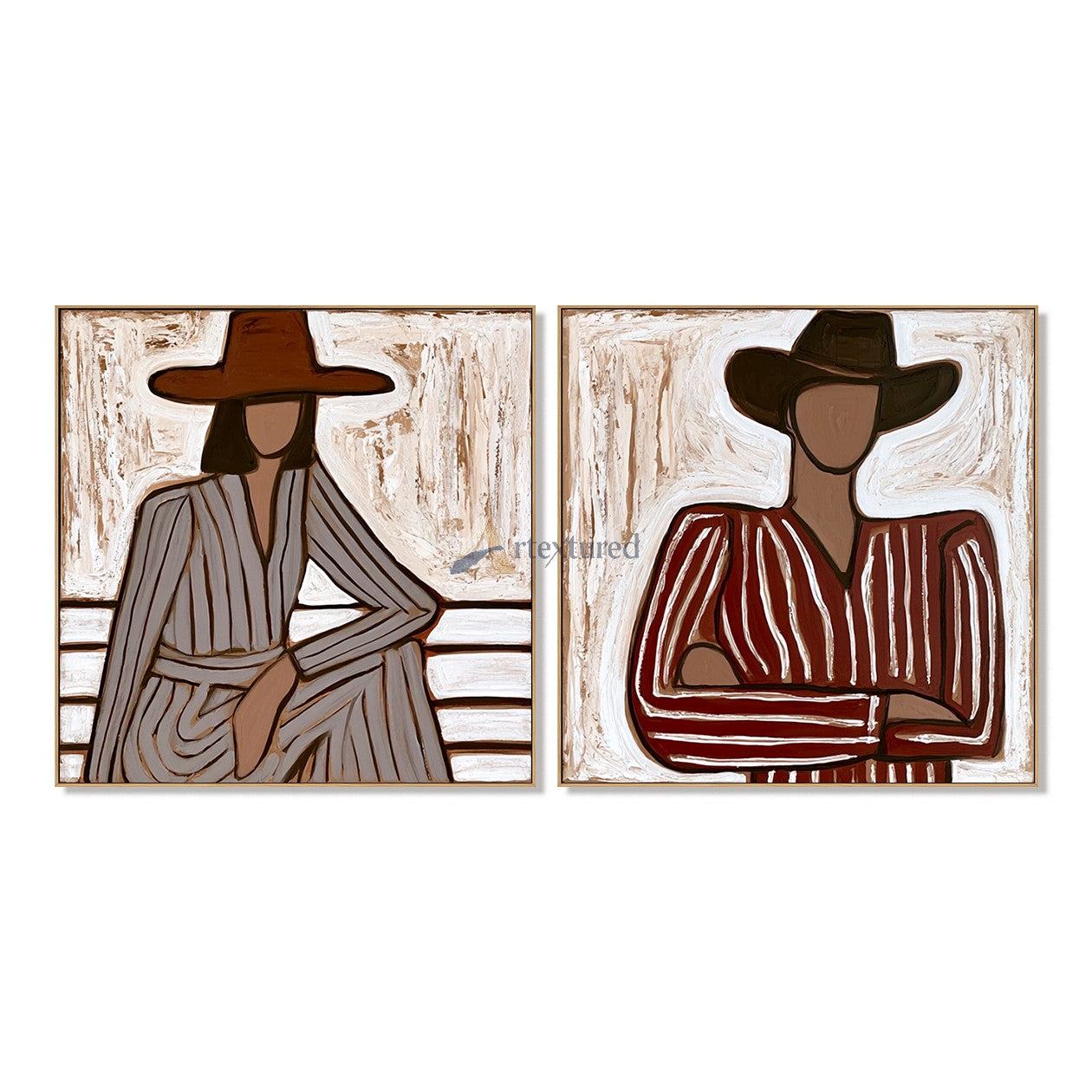 Western Poise – Cowboy and Cowgirl Portrait Art Set#wp261619