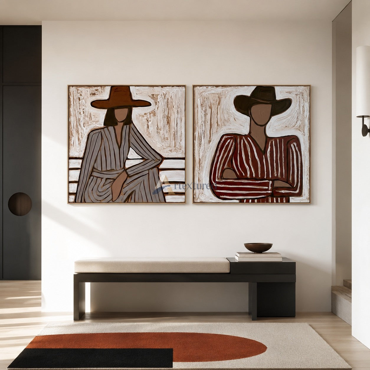 Western Poise – Cowboy and Cowgirl Portrait Art Set#wp261619