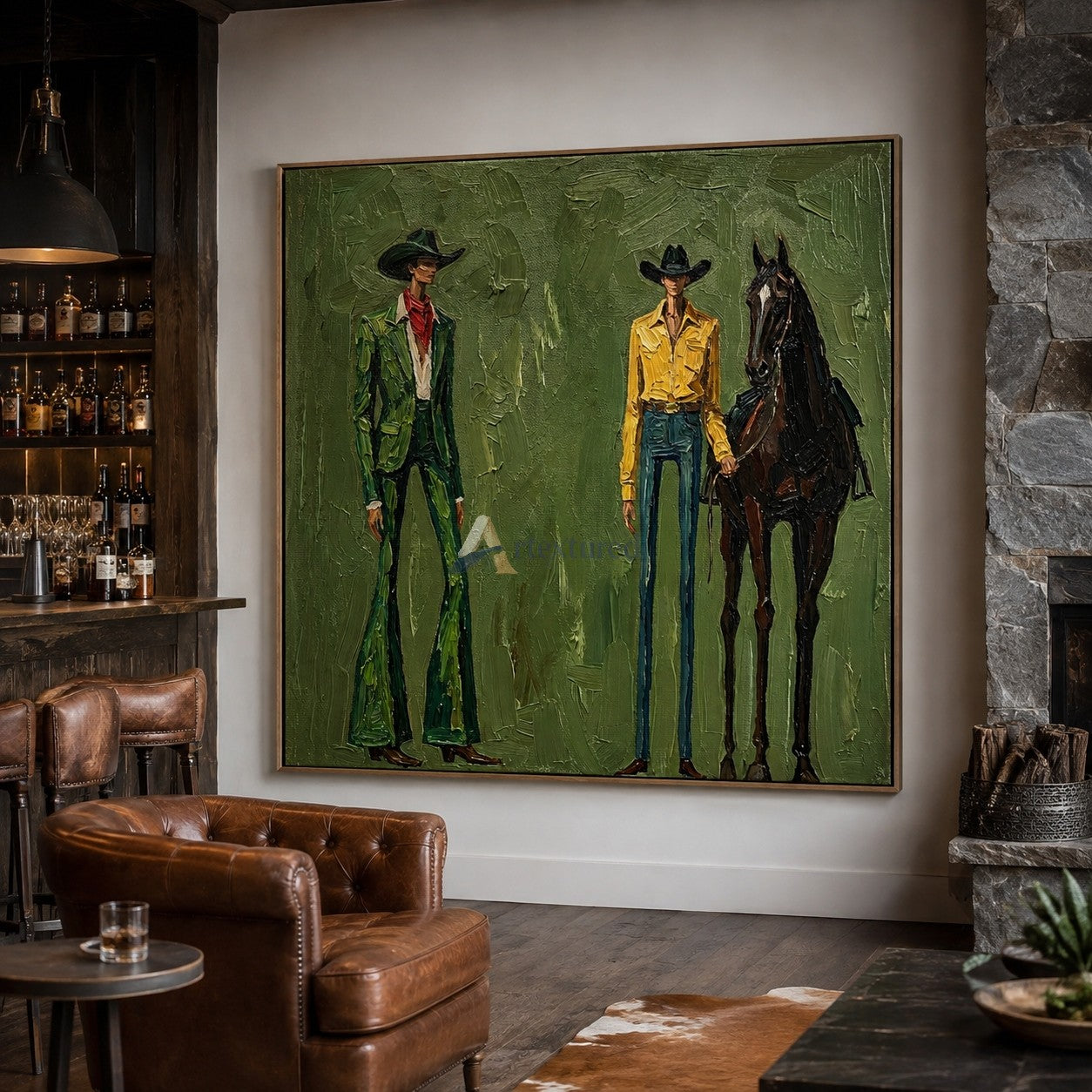 Range in Style – Western Cowboy Fashion Painting#wp261626