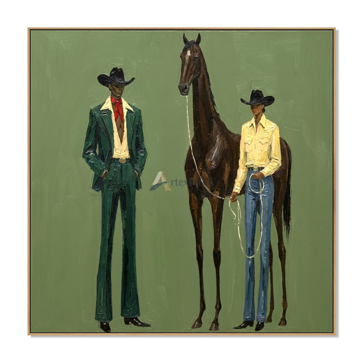 Range Companions – Western Cowboy and Horse Painting#wp261627