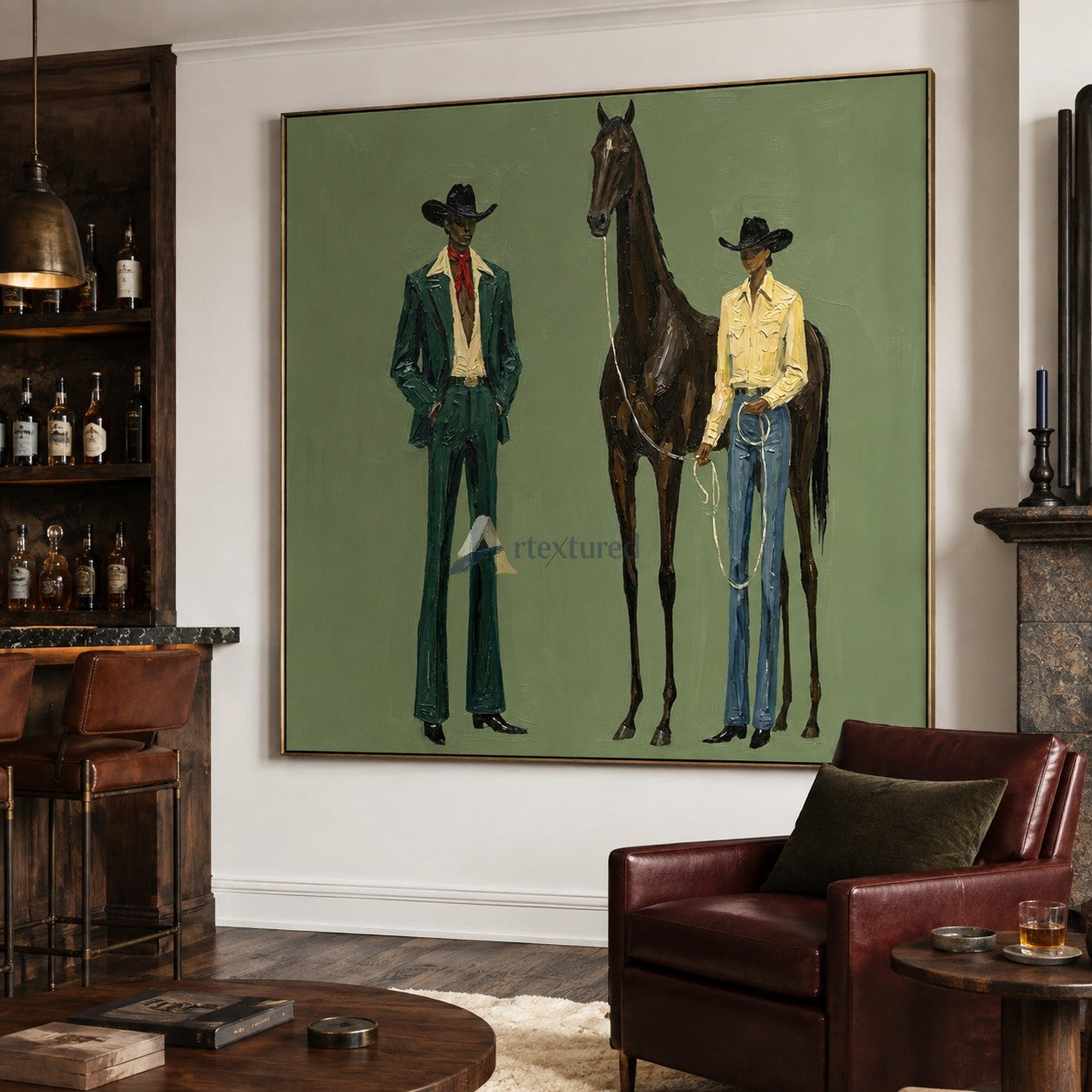 Range Companions – Western Cowboy and Horse Painting#wp261627