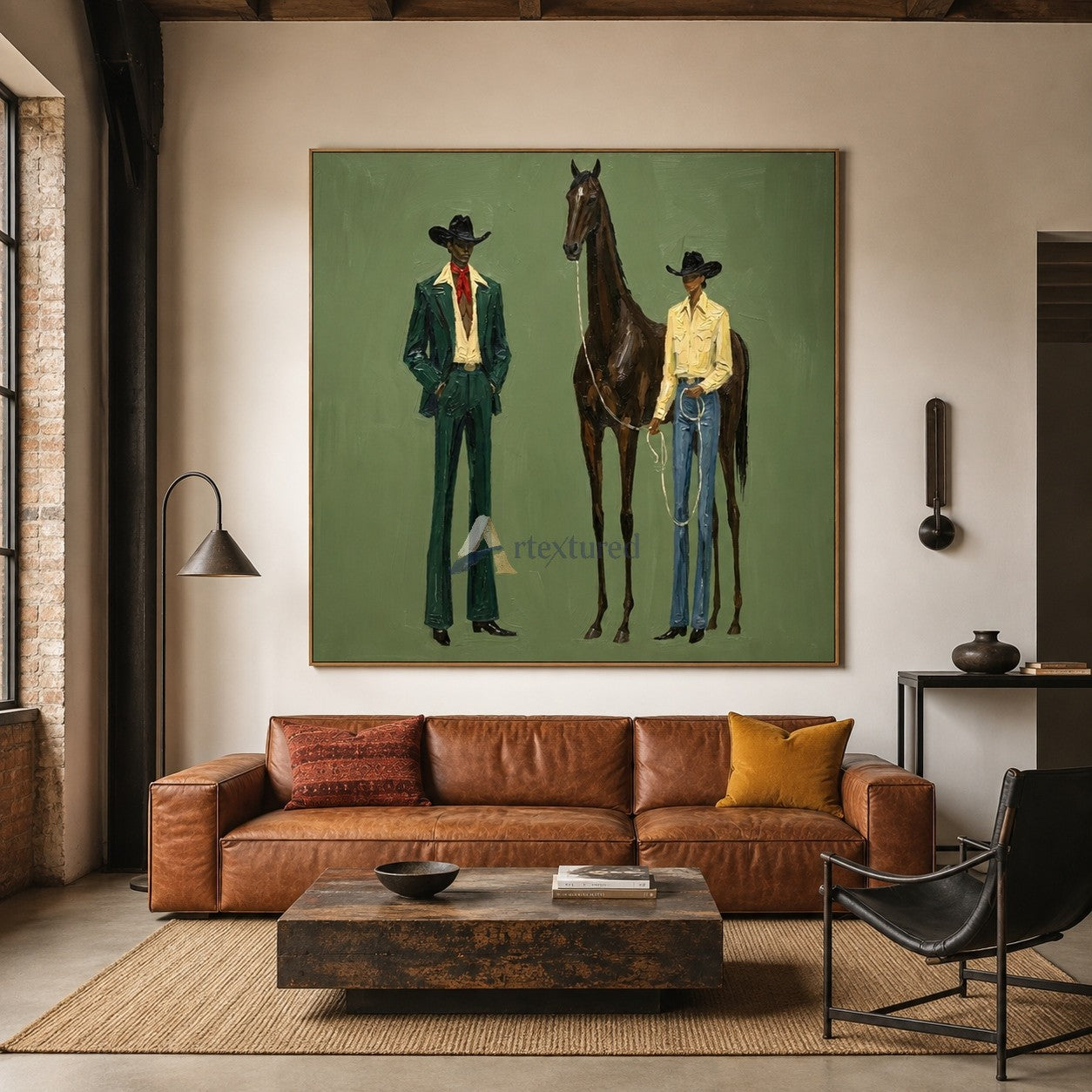 Range Companions – Western Cowboy and Horse Painting#wp261627