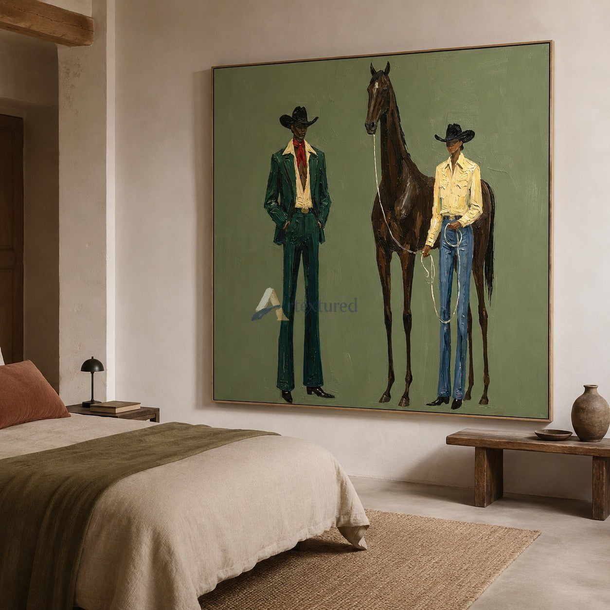 Range Companions – Western Cowboy and Horse Painting#wp261627