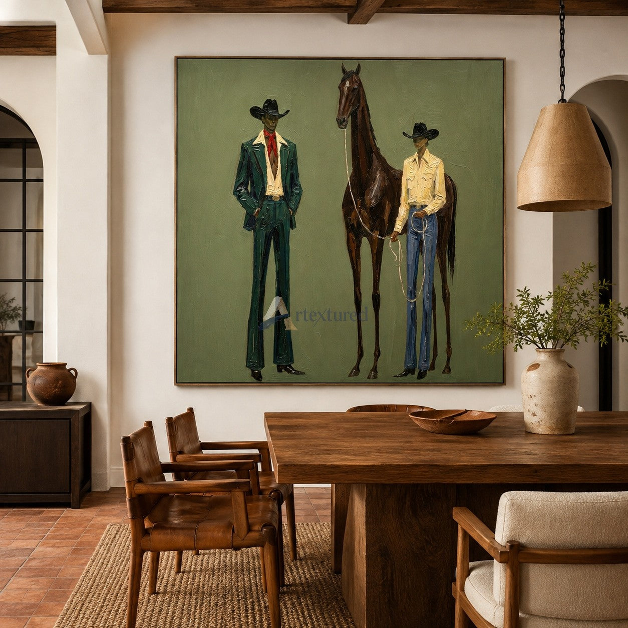 Range Companions – Western Cowboy and Horse Painting#wp261627
