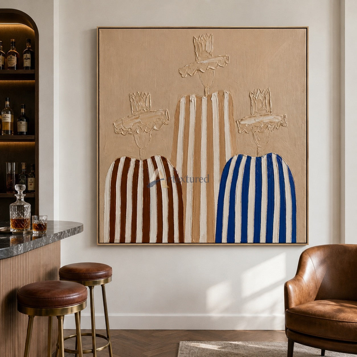 Desert Gathering – Textured Southwestern Folk Art Painting#wp261628