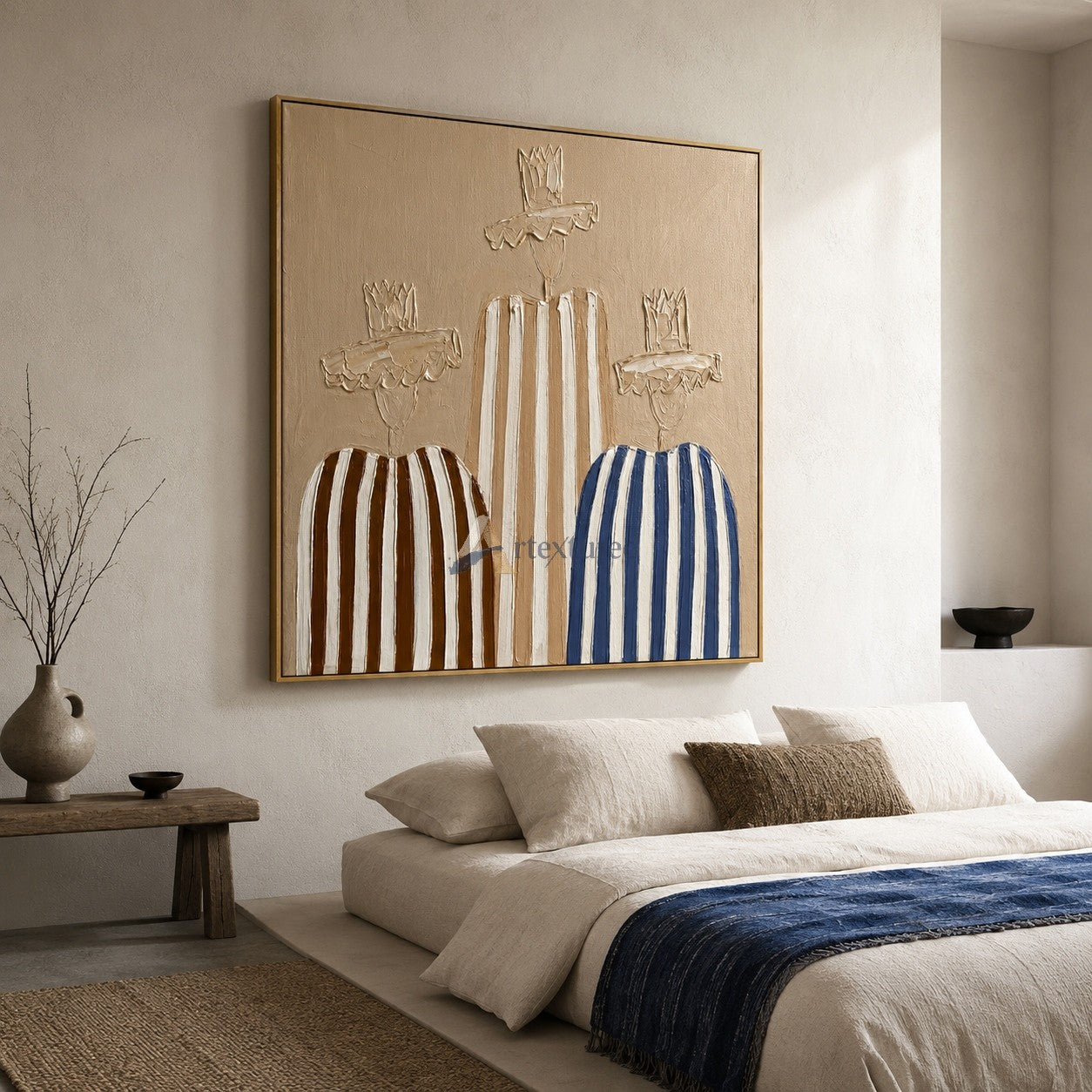 Desert Gathering – Textured Southwestern Folk Art Painting#wp261628