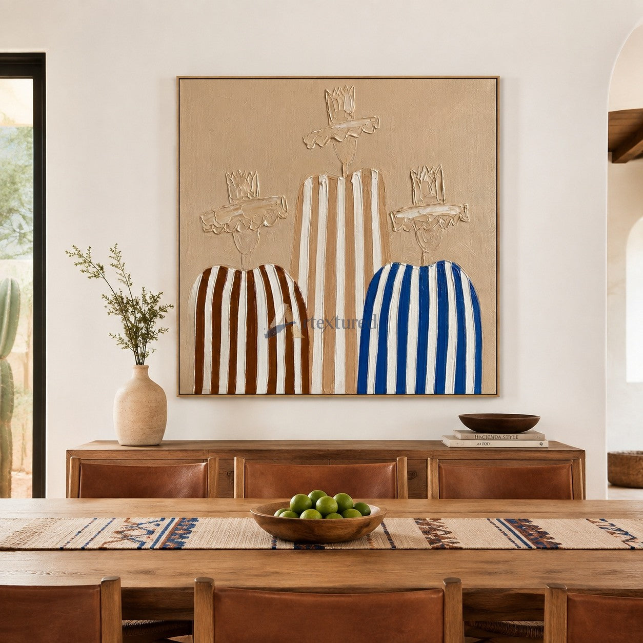 Desert Gathering – Textured Southwestern Folk Art Painting#wp261628