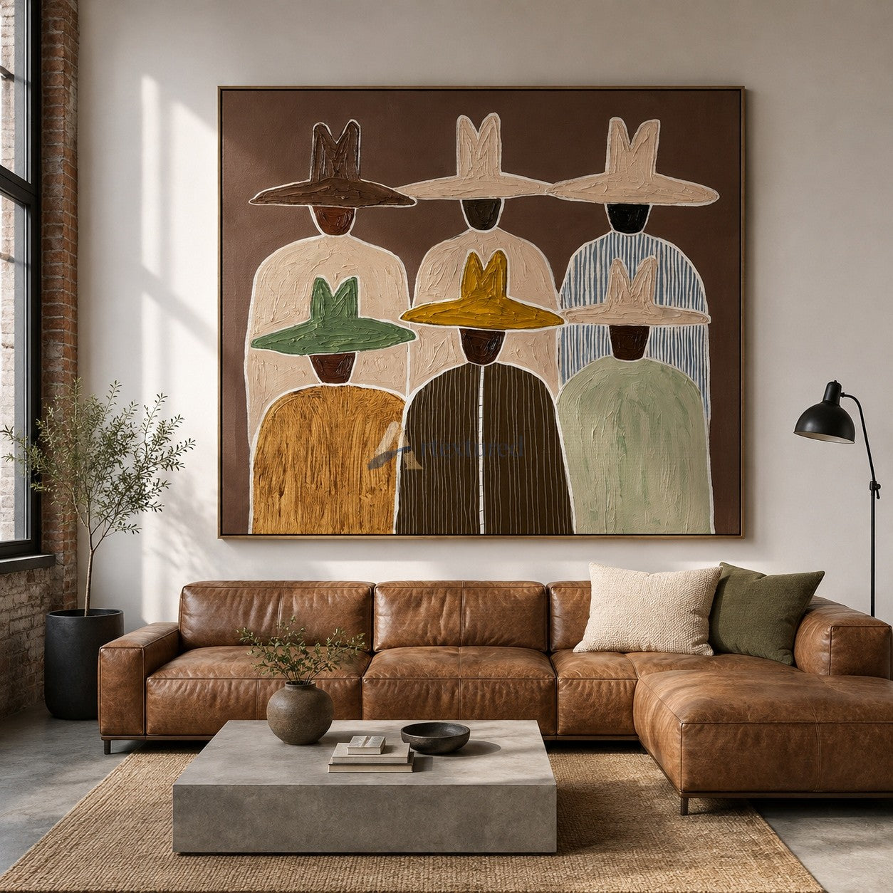 Desert Kin – Southwestern Folk Art Group Portrait#wp261630