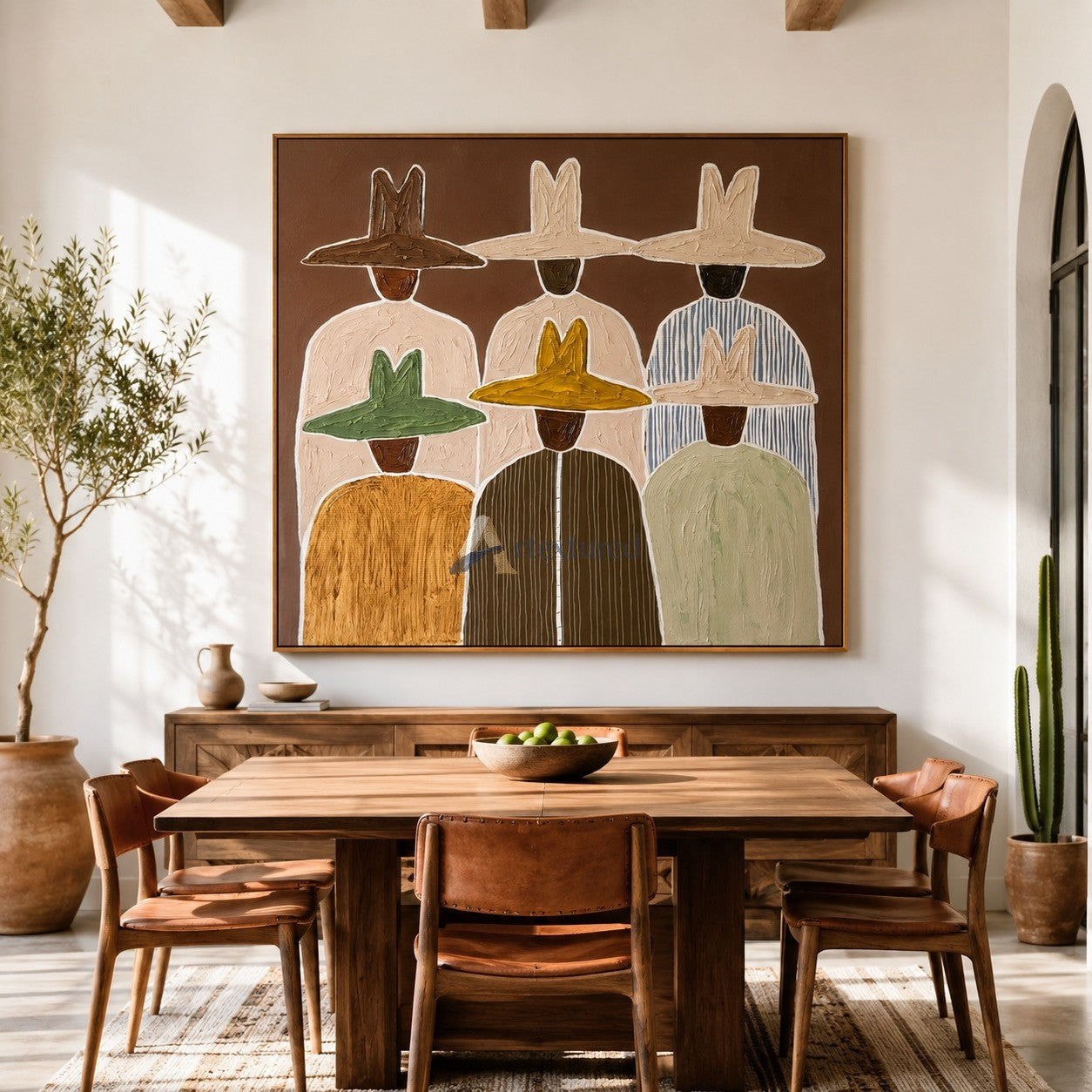 Desert Kin – Southwestern Folk Art Group Portrait#wp261630