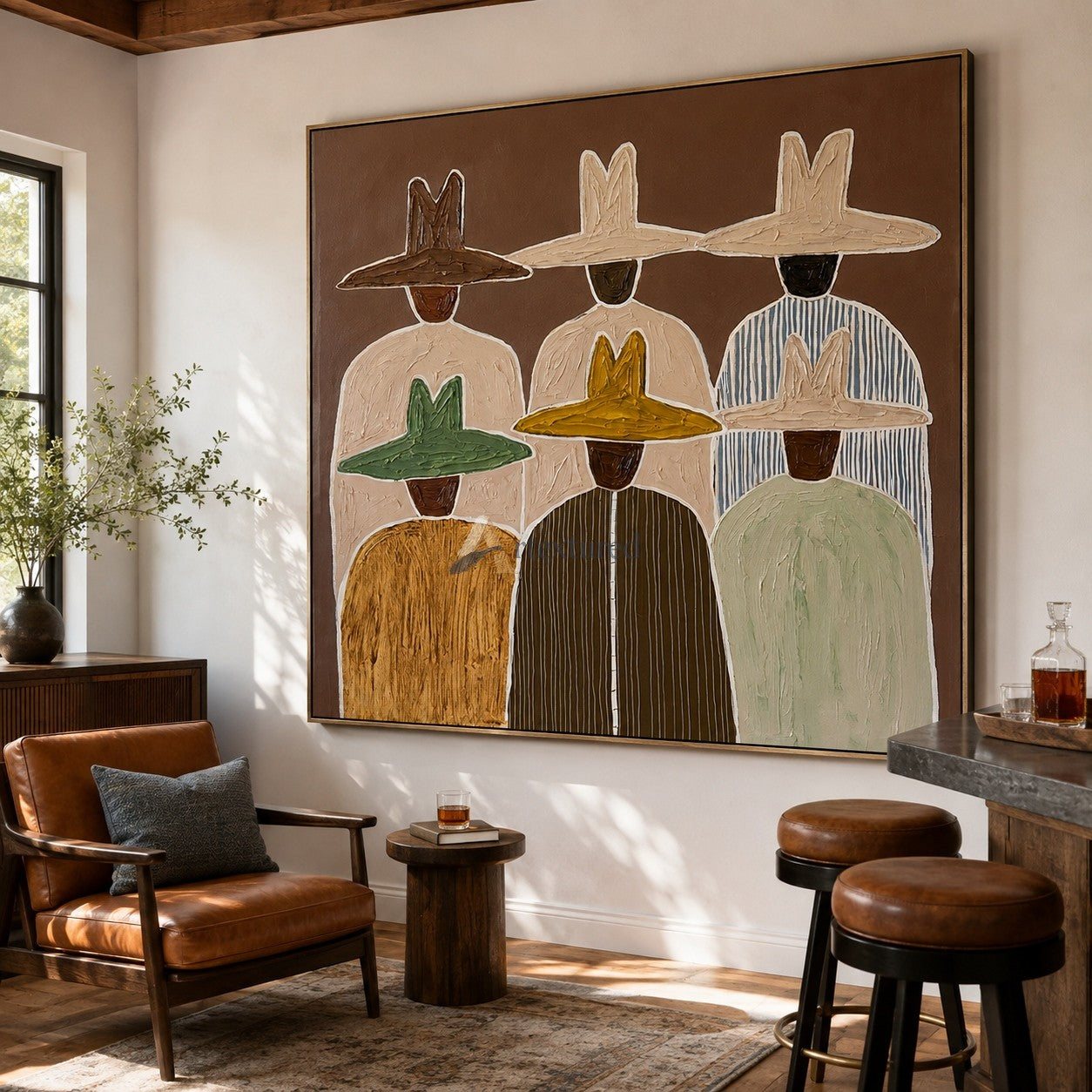 Desert Kin – Southwestern Folk Art Group Portrait#wp261630