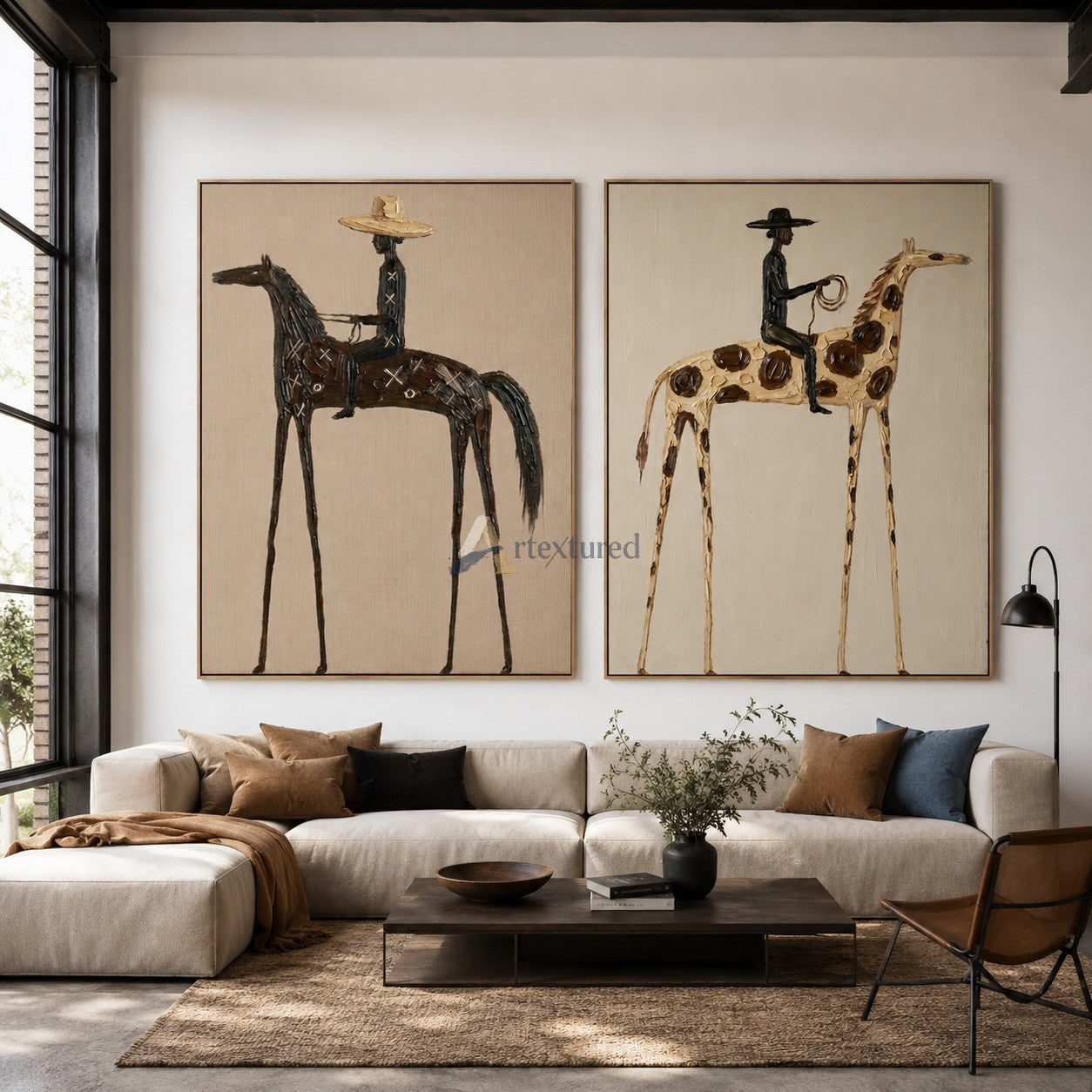 Tall Tales – Cowboy Horse Diptych Wall Art Set#wp261631
