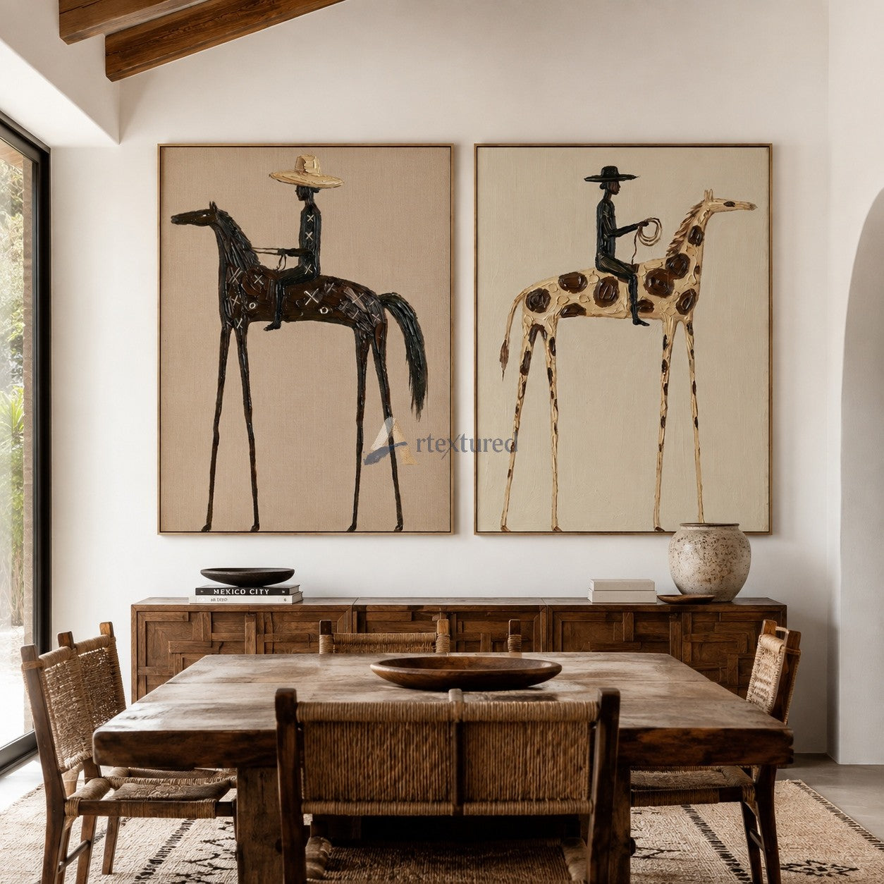 Tall Tales – Cowboy Horse Diptych Wall Art Set#wp261631