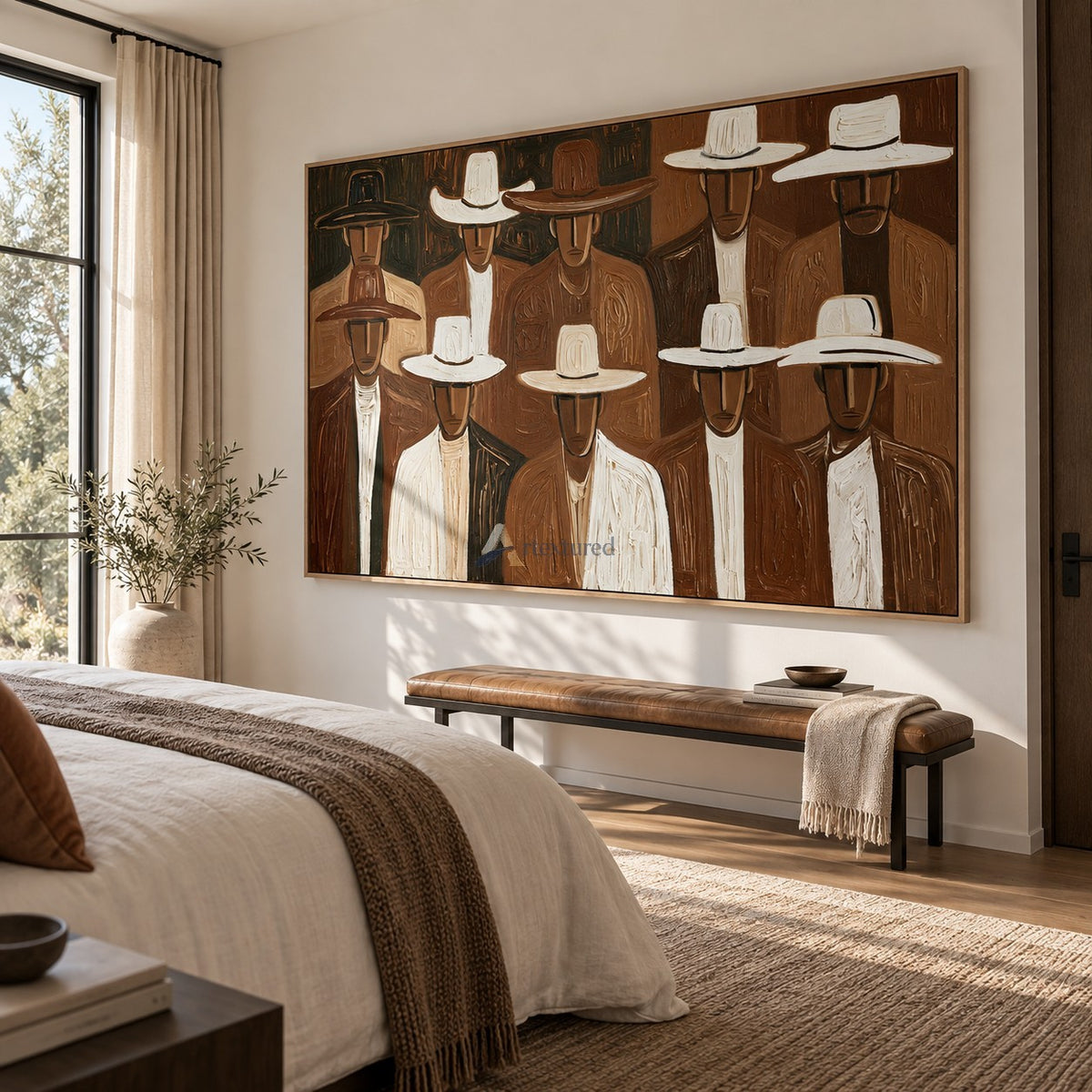 The Western Assembly — Textured Cowboy Group Wall Art#wp261798