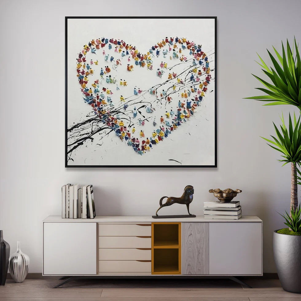Heart of People – Modern Abstract Canvas Art#AB0519035