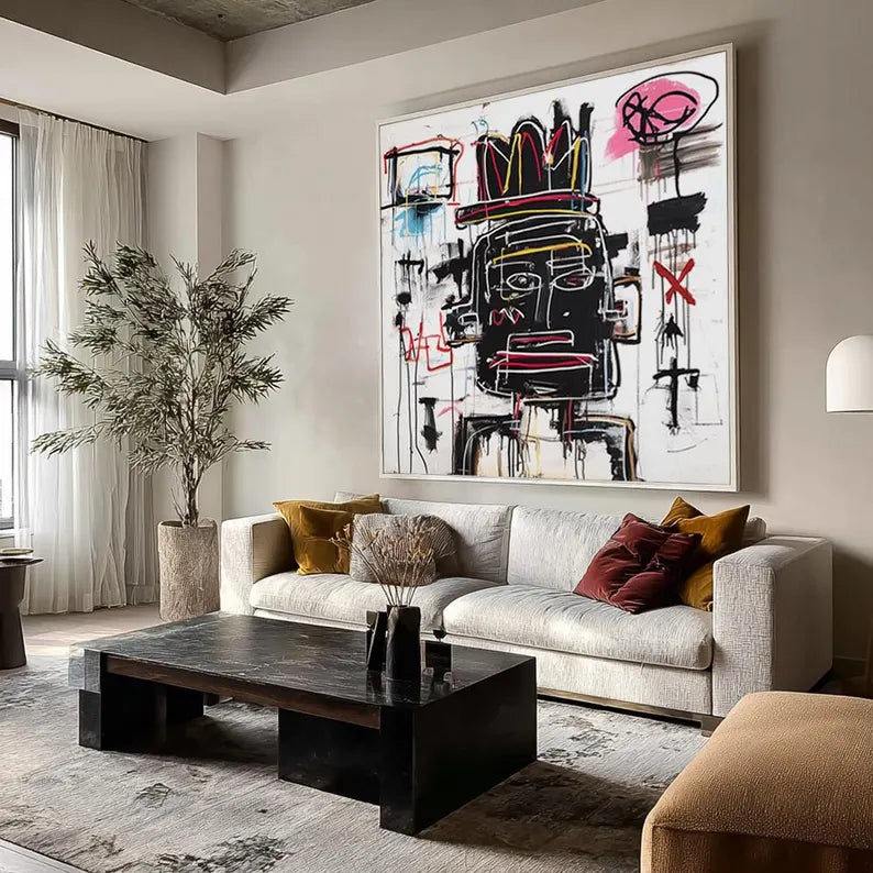 Urban Crown – Crowned Face Graffiti Wall Art#yy101501