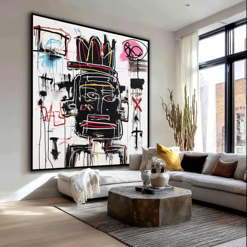 Urban Crown – Crowned Face Graffiti Wall Art#yy101501