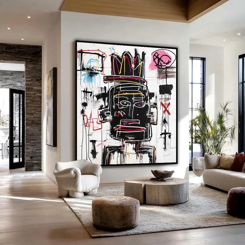 Urban Crown – Crowned Face Graffiti Wall Art#yy101501