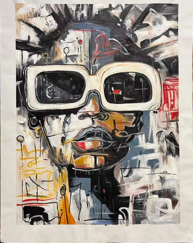 City Reflection – Woman in Sunglasses Graffiti Wall Art#yy101504