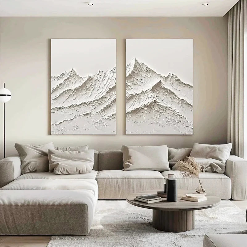Mountain Wall Art Set – 3D Textured Landscape Canvas Painting#yy721002