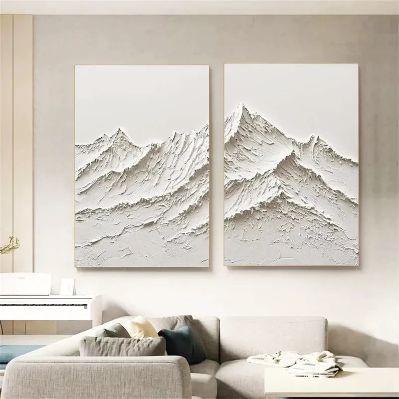 Mountain Wall Art Set – 3D Textured Landscape Canvas Painting#yy721002