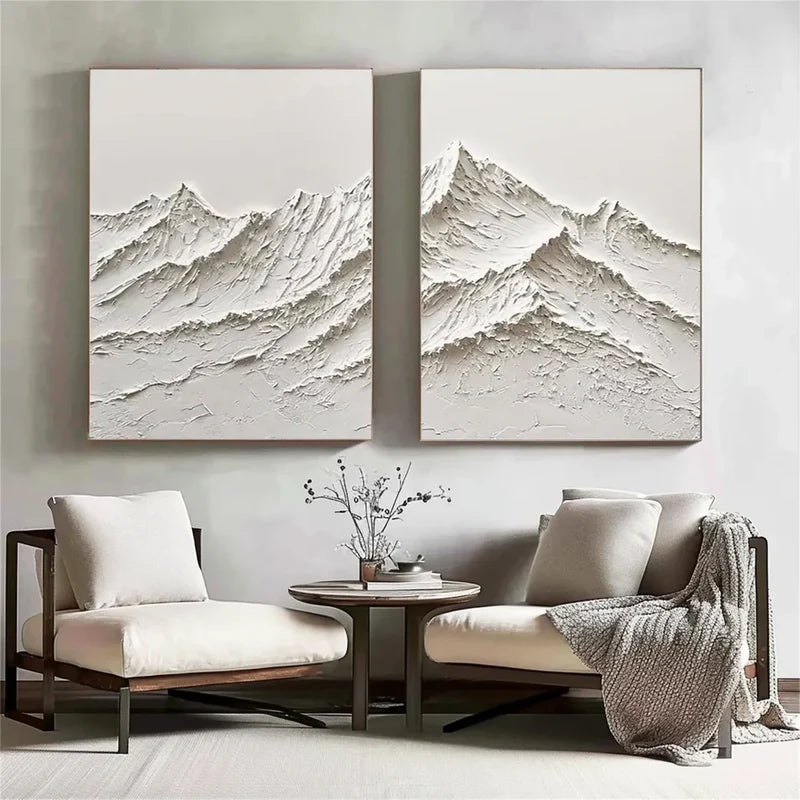 Mountain Wall Art Set – 3D Textured Landscape Canvas Painting#yy721002