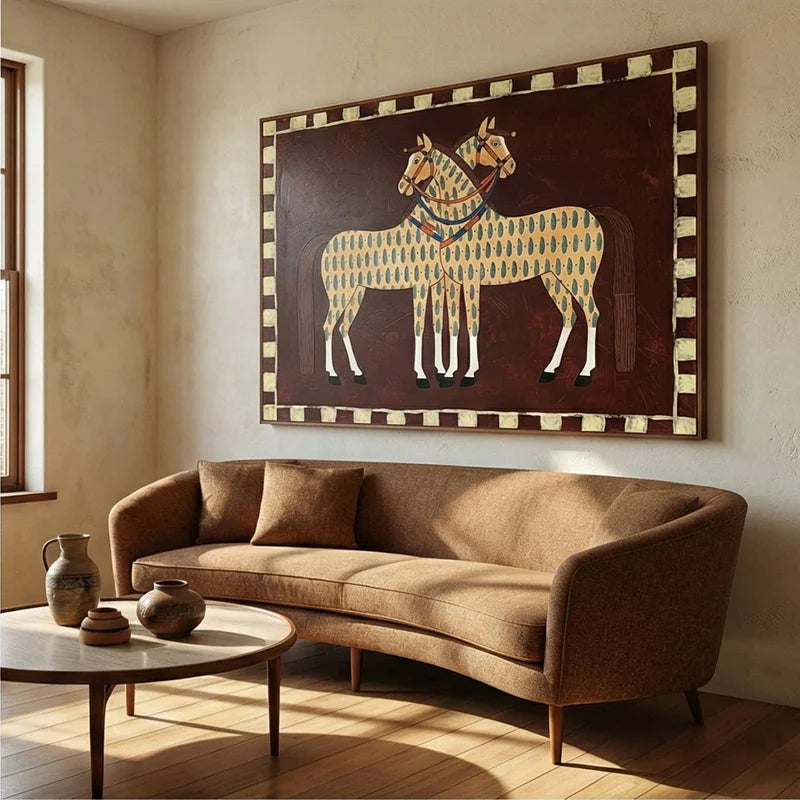 Horse Wall Art – Vintage Equestrian Canvas Painting#yy721003