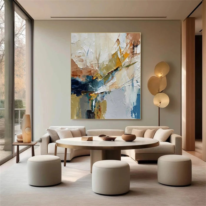 Neutral Abstract Textured Wall Art – Modern Canvas Painting#yy721031
