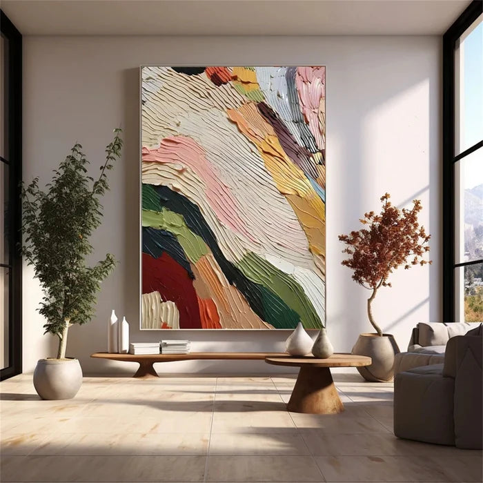 Colorful Textured Abstract Wall Art – Modern Canvas Painting#yy721053