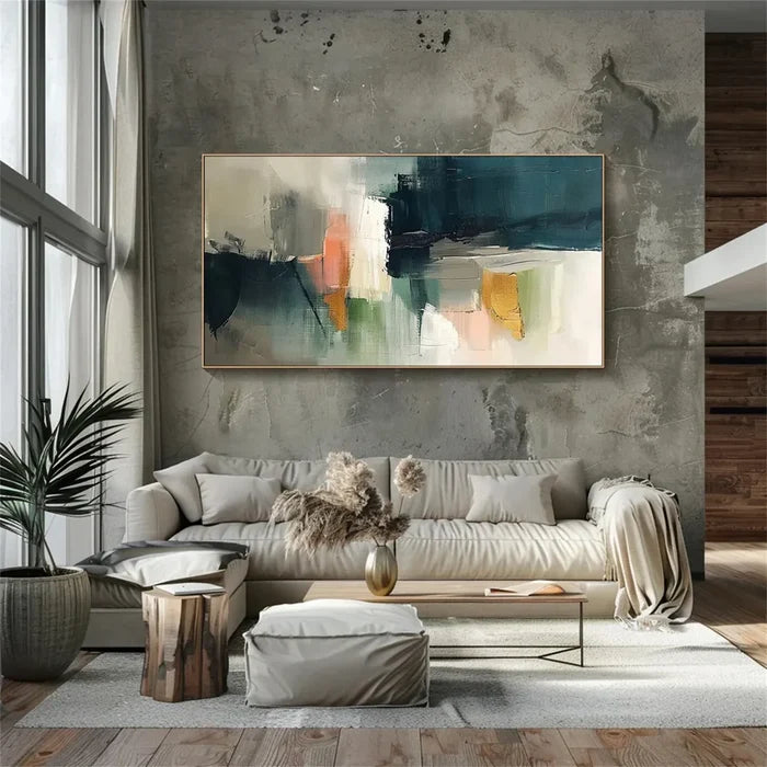 Dark Abstract Textured Wall Art – Modern Geometric Canvas Painting#yy721057