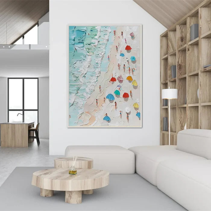 Beach Vacation Wall Art – Coastal Ocean Canvas Painting#yy721062