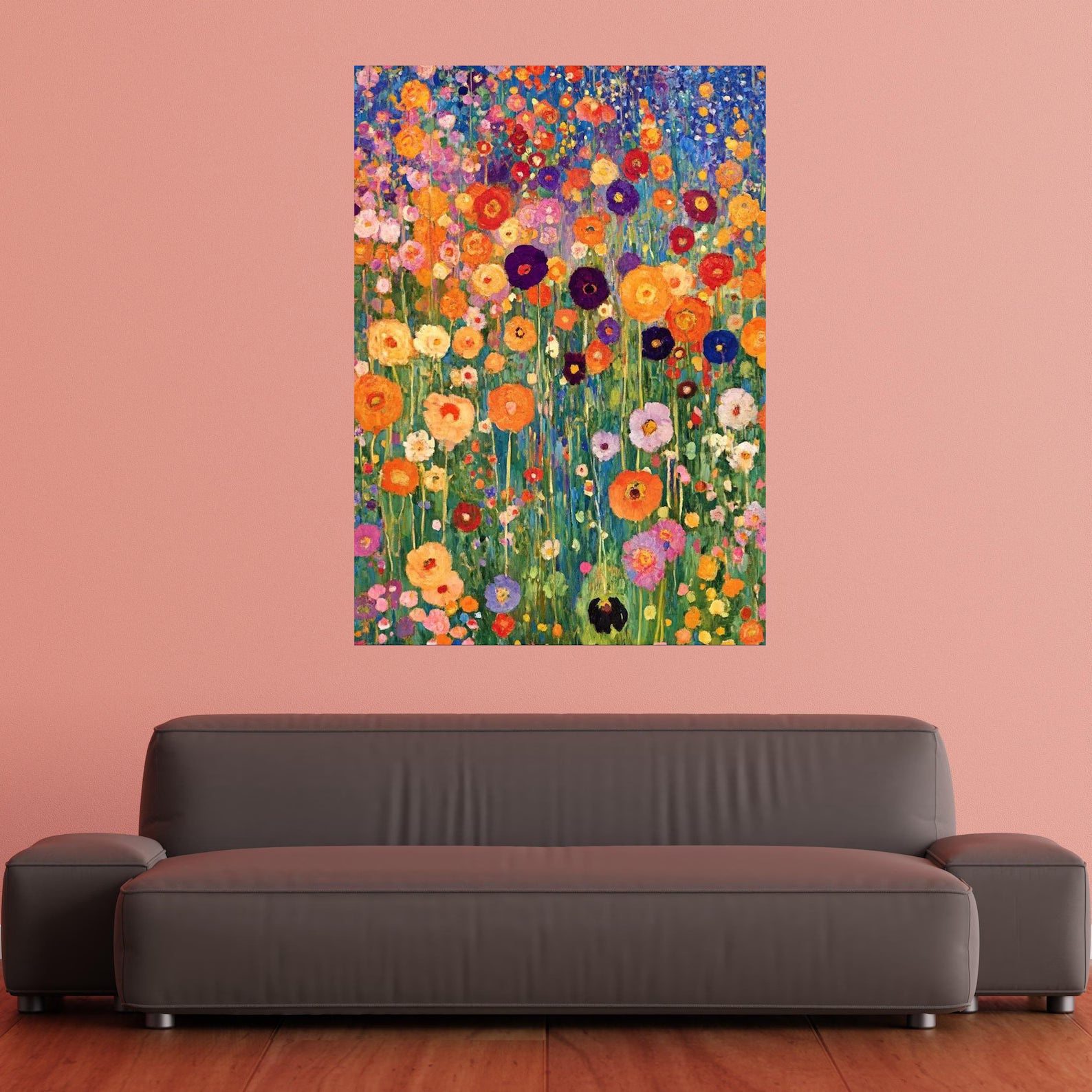 Wildflower Symphony – Colorful Floral Oil Painting#yy721104