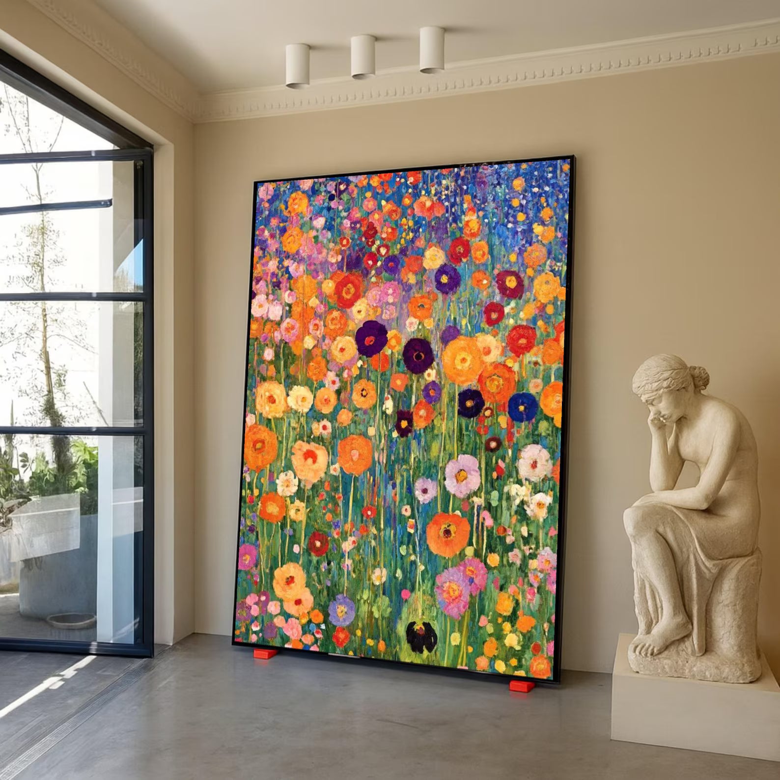 Wildflower Symphony – Colorful Floral Oil Painting#yy721104