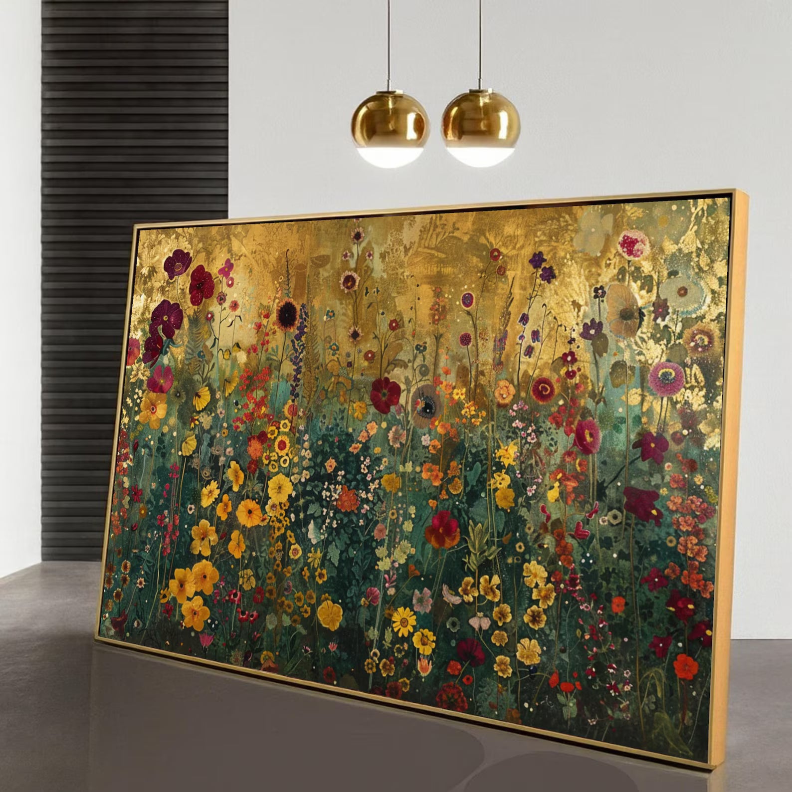Colorful Floral Garden Wall Art – Botanical Canvas Painting#yy721105