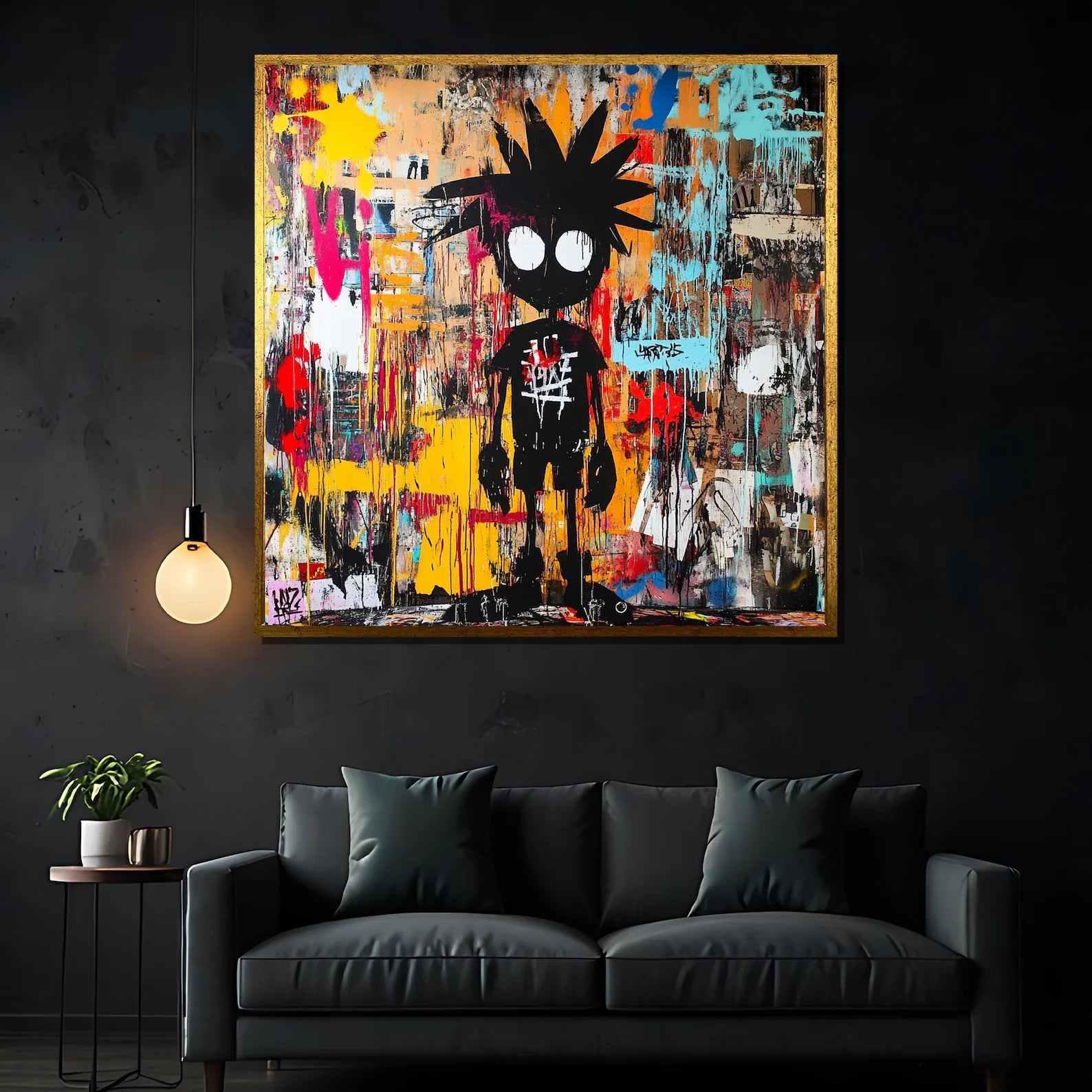 Graffiti Street Art Wall Art – Colorful Urban Canvas Painting#yy721109