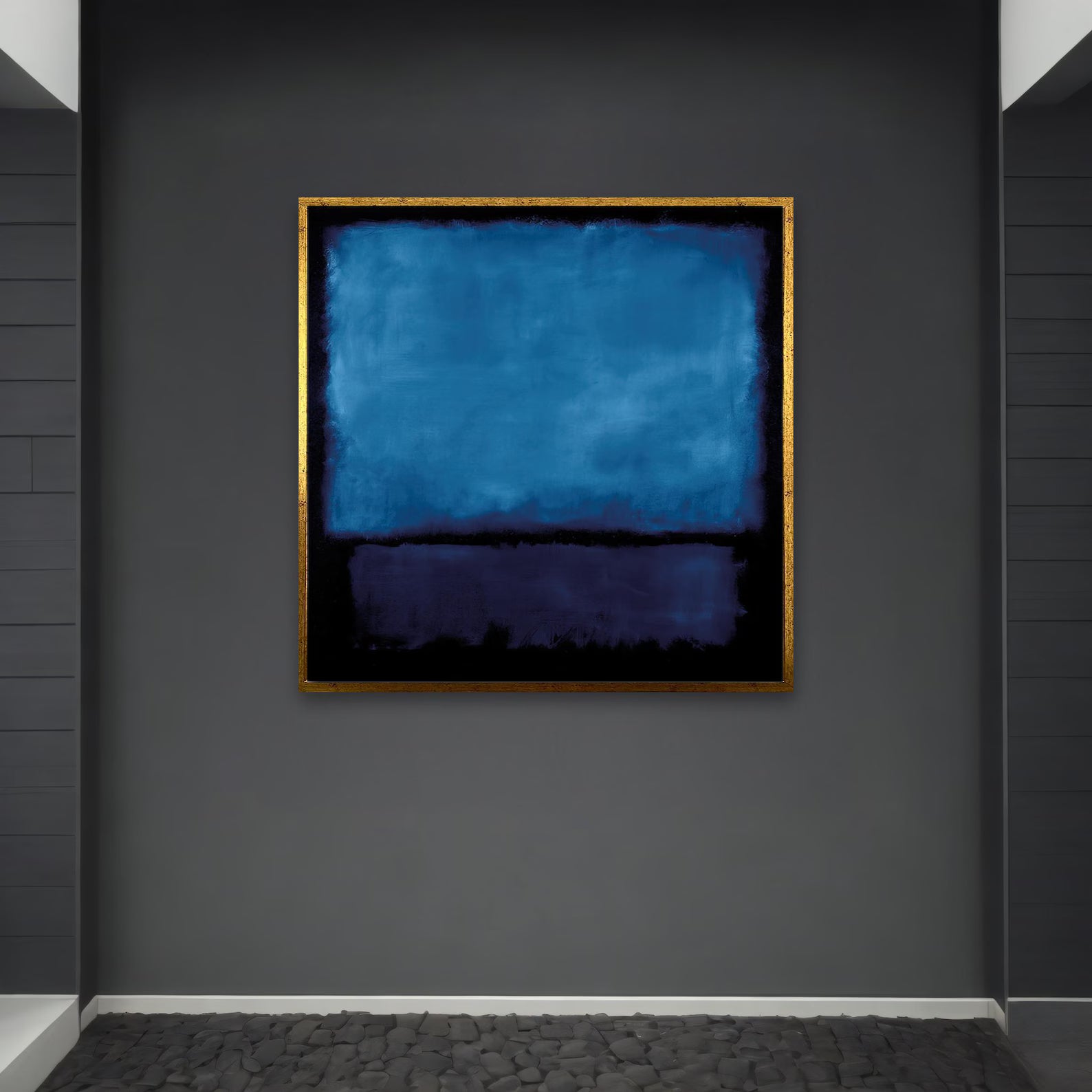 Blue Horizon – Minimalist Abstract Oil Painting#yy721136