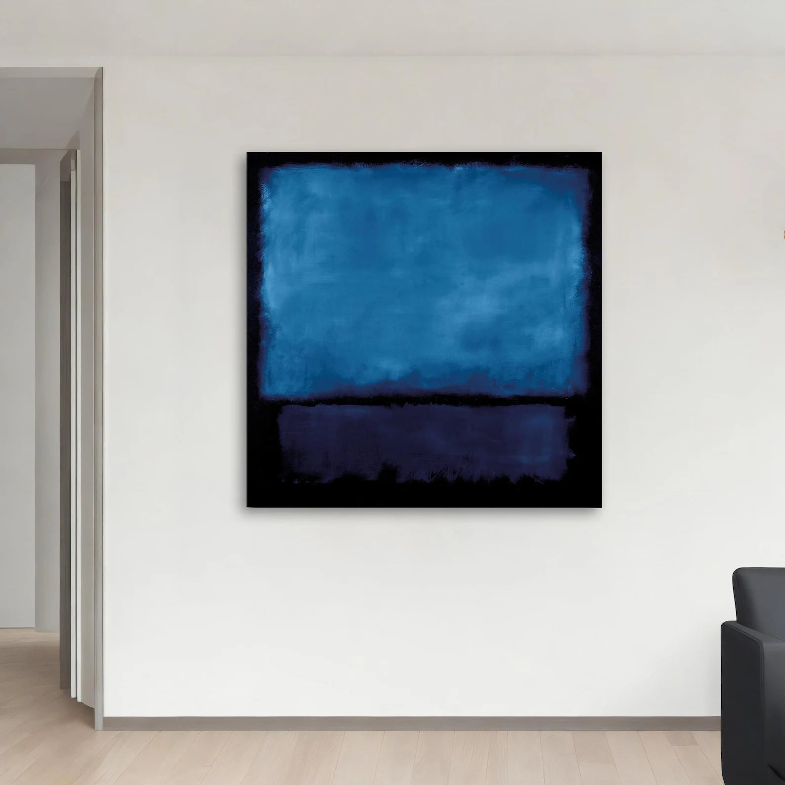 Blue Horizon – Minimalist Abstract Oil Painting#yy721136