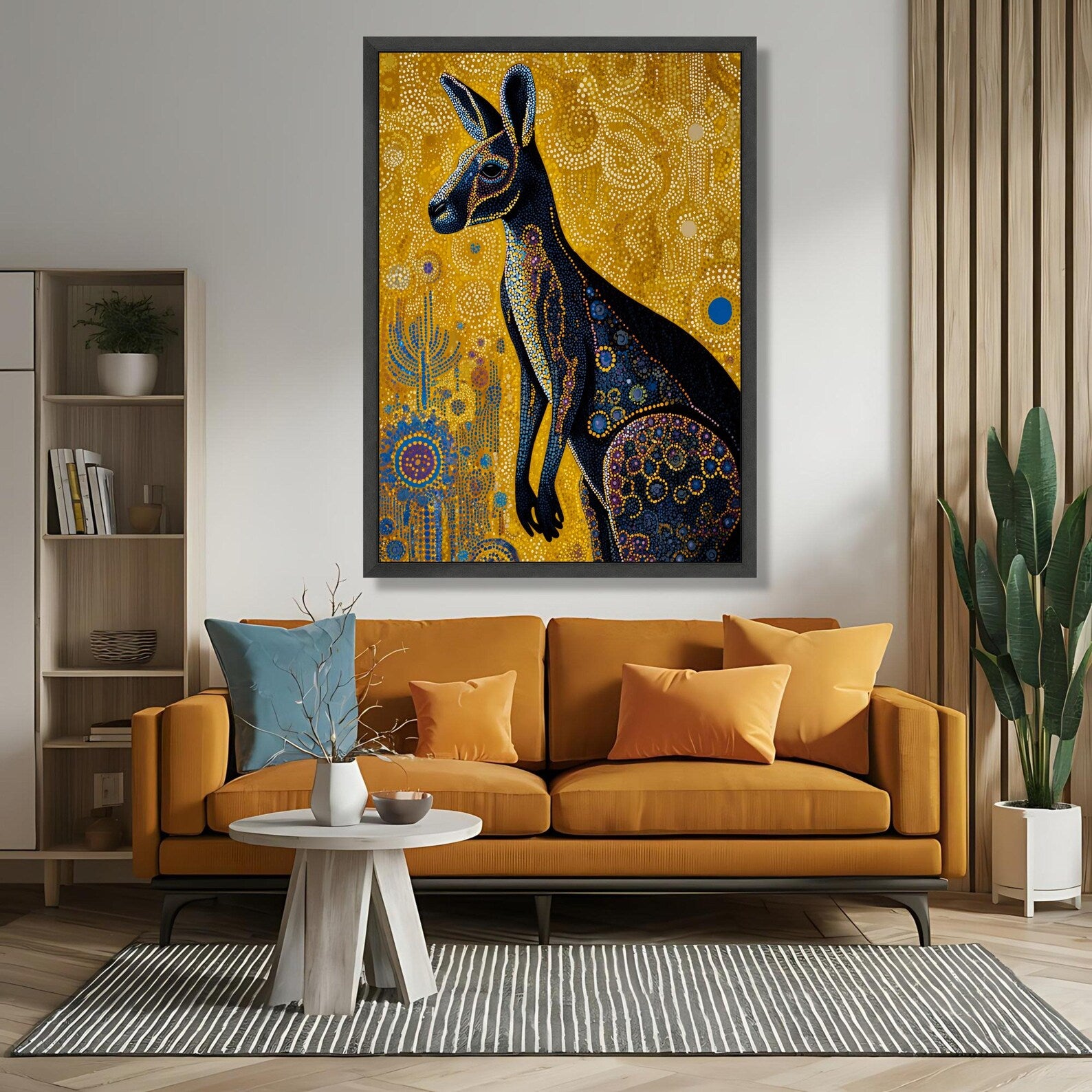 Golden Kangaroo – Australian Animal Oil Painting#yy721141