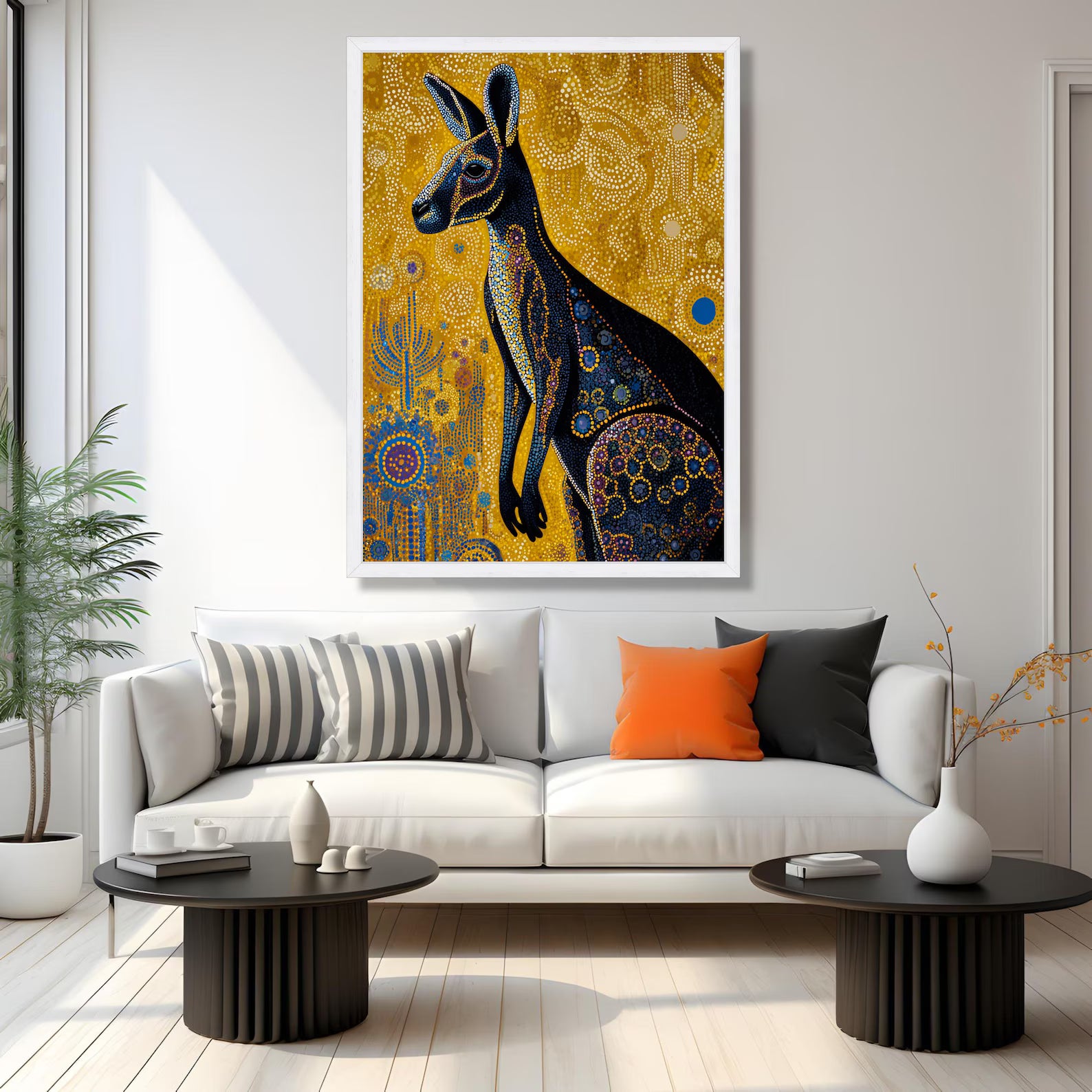 Golden Kangaroo – Australian Animal Oil Painting#yy721141