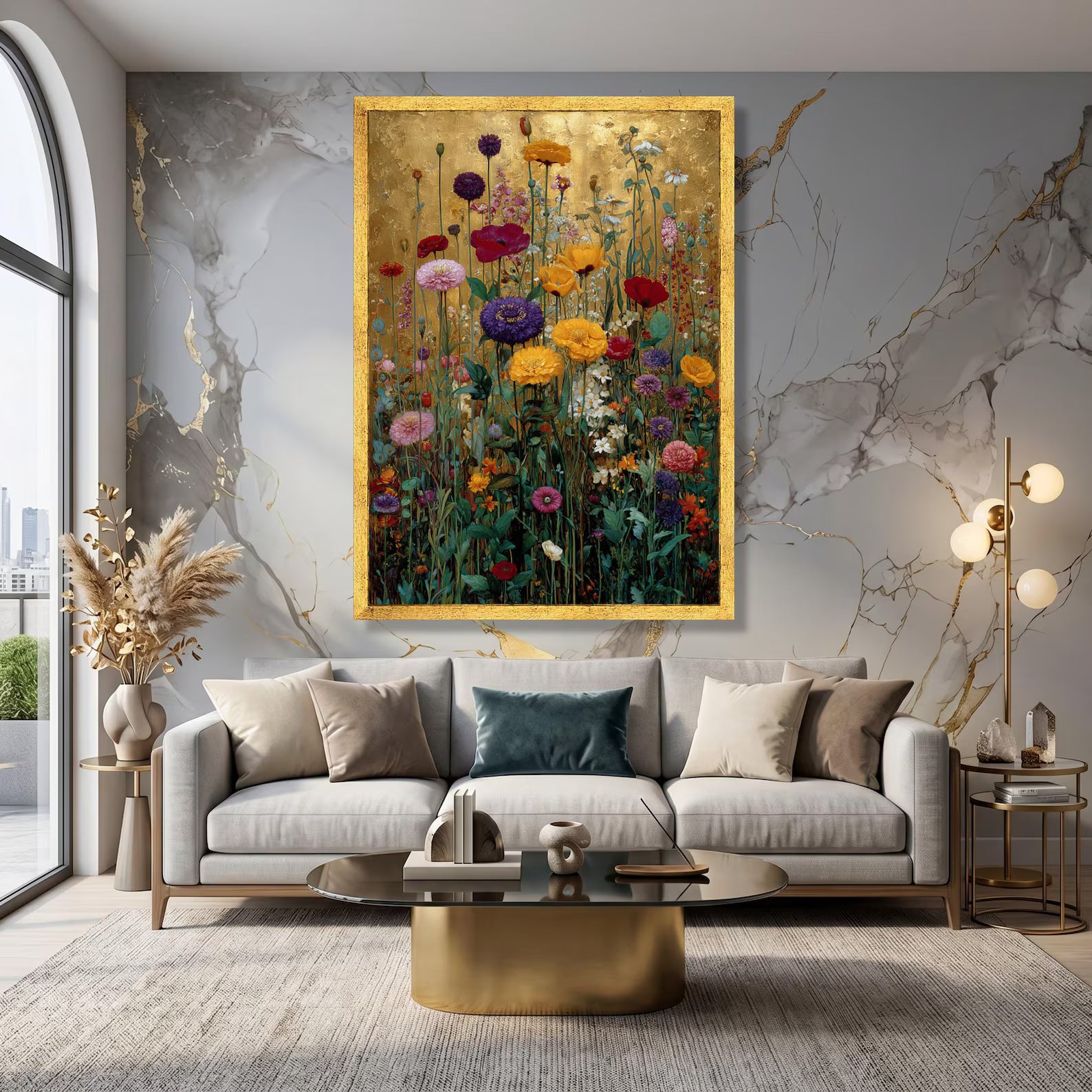 Vintage Floral Garden Wall Art – Botanical Canvas Painting#yy721147
