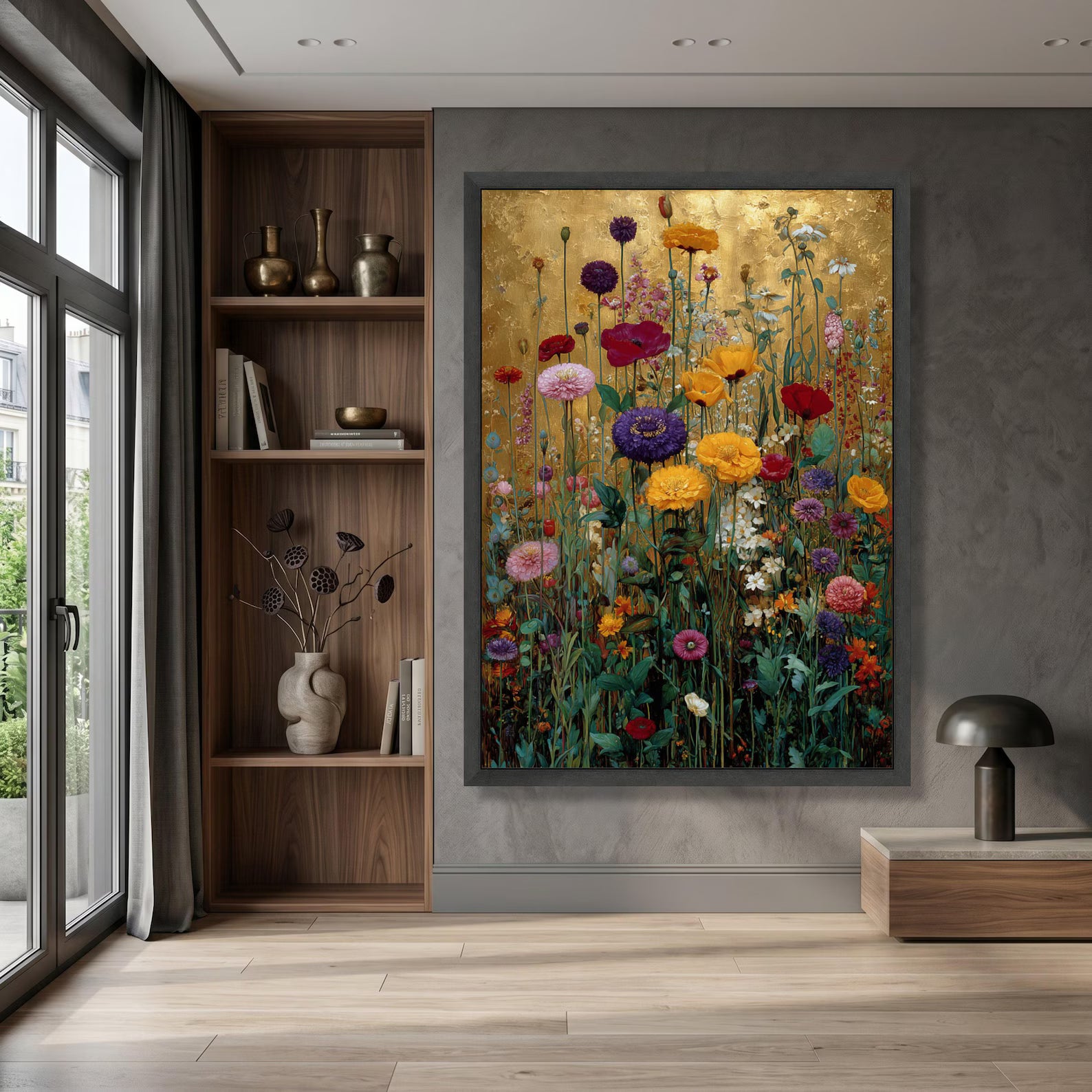 Vintage Floral Garden Wall Art – Botanical Canvas Painting#yy721147